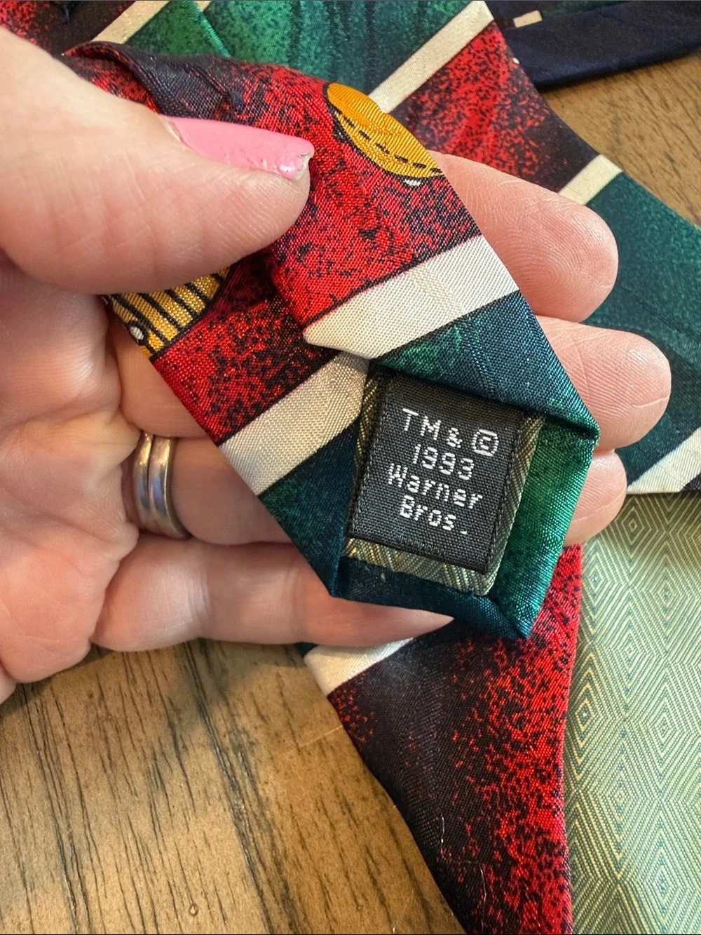 Vintage Molto Looney Toons Football Giants 1993 Neck Tie